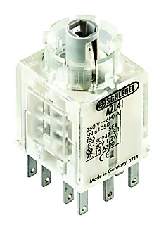 AZL4I Illuminated Momentary Contact Block with AgNi
