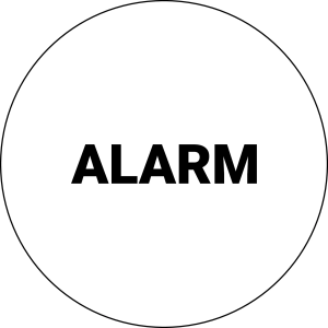 BSK181 Round White PET Nameplate for RONTRON R JUWEL HMI controls BSK181 Product Image