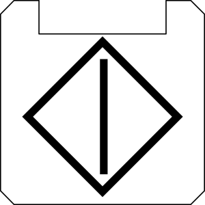 BSOKLL1157 Square White Nameplate PET Panel Adhesive Marker Label BSOKLL1157 Product Image