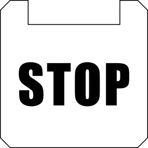 BSOKLL202 White Square Nameplate for control panels PET label tag BSOKLL202 Product Image