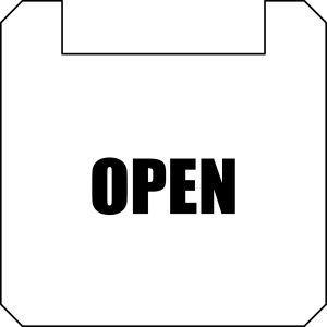 BSOKLL218 OKTRON square white PET nameplate for industrial panels BSOKLL218 Product Image