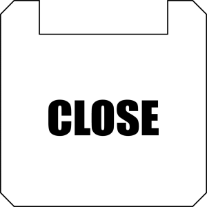 BSOKLL219 Nameplate Square White PET label for control panels HMI BSOKLL219 Product Image