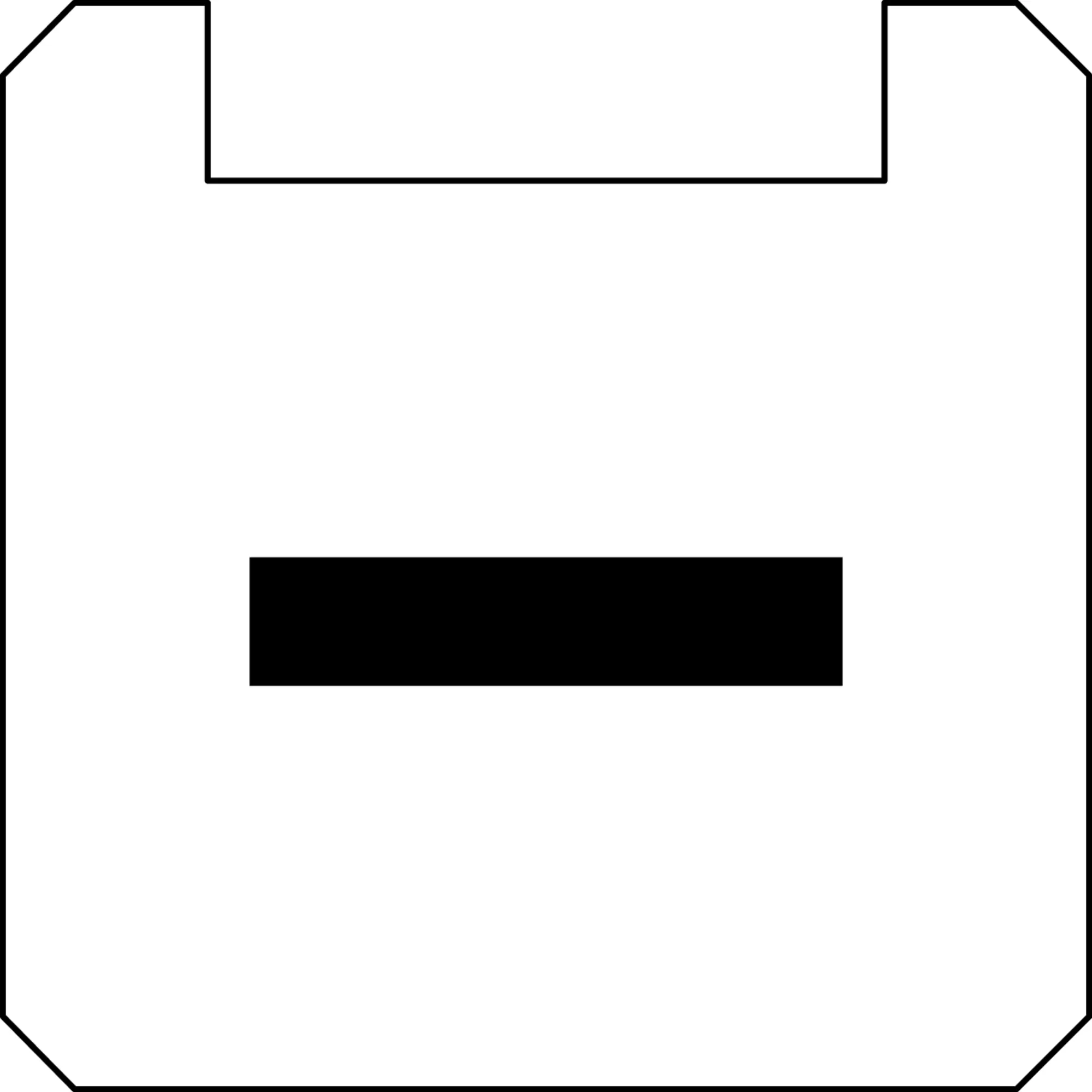BSQXLL102 Nameplate Square White PET Panel Label Accessory Marker