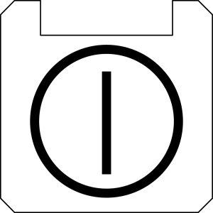 BSQXLL1101 White Square Nameplate PET Panel Label Plate Accessory BSQXLL1101 Product Image