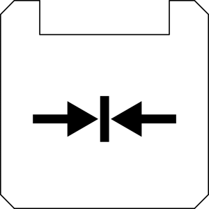 BSQXLL1102 Square White Nameplate PET panel label durable for HMI BSQXLL1102 Product Image