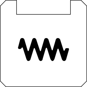 BSQXLL112 Nameplate Square White durable PET panel label for HMIs BSQXLL112 Product Image