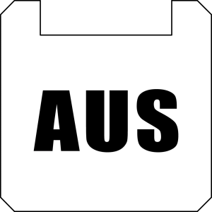 BSQXLL132 White Square Nameplate tough PET panel label industrial BSQXLL132 Product Image