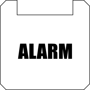 BSQXLL181 White Square Nameplate PET label for HMI doors cabinets BSQXLL181 Product Image