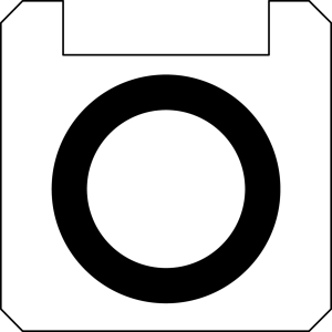 BSQXLL41 Nameplate Square White PET for QUARTEX R panels outdoors BSQXLL41 Product Image