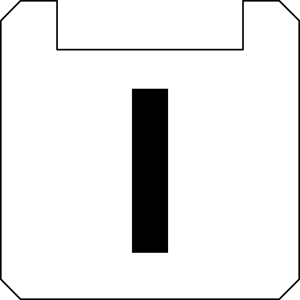 BSQXLL43 White Square PET Nameplate for HMI and Control Panels QR BSQXLL43 Product Image