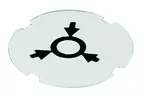 BSRJ3 Round White PET Nameplate for RONTRON RJUWEL HMI and panels BSRJ3 Product Image