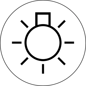Smudge Resistant Round White PET Pushbutton Label for Panels HMIs BSRR110 Product Image