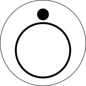 BSRR1170 Nameplate Round White PET fits RONTRON R JUWEL operators BSRR1170 Product Image