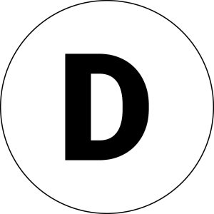 BSRR372 Nameplate Round White PET durable HMI panel labels round BSRR372 Product Image