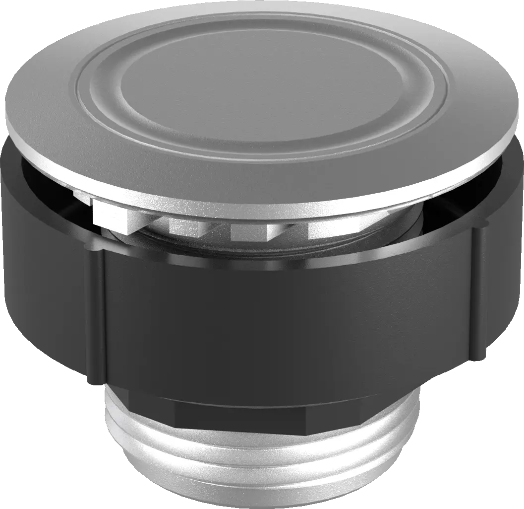 round pushbutton accessory for industrial control panels for HMIs
