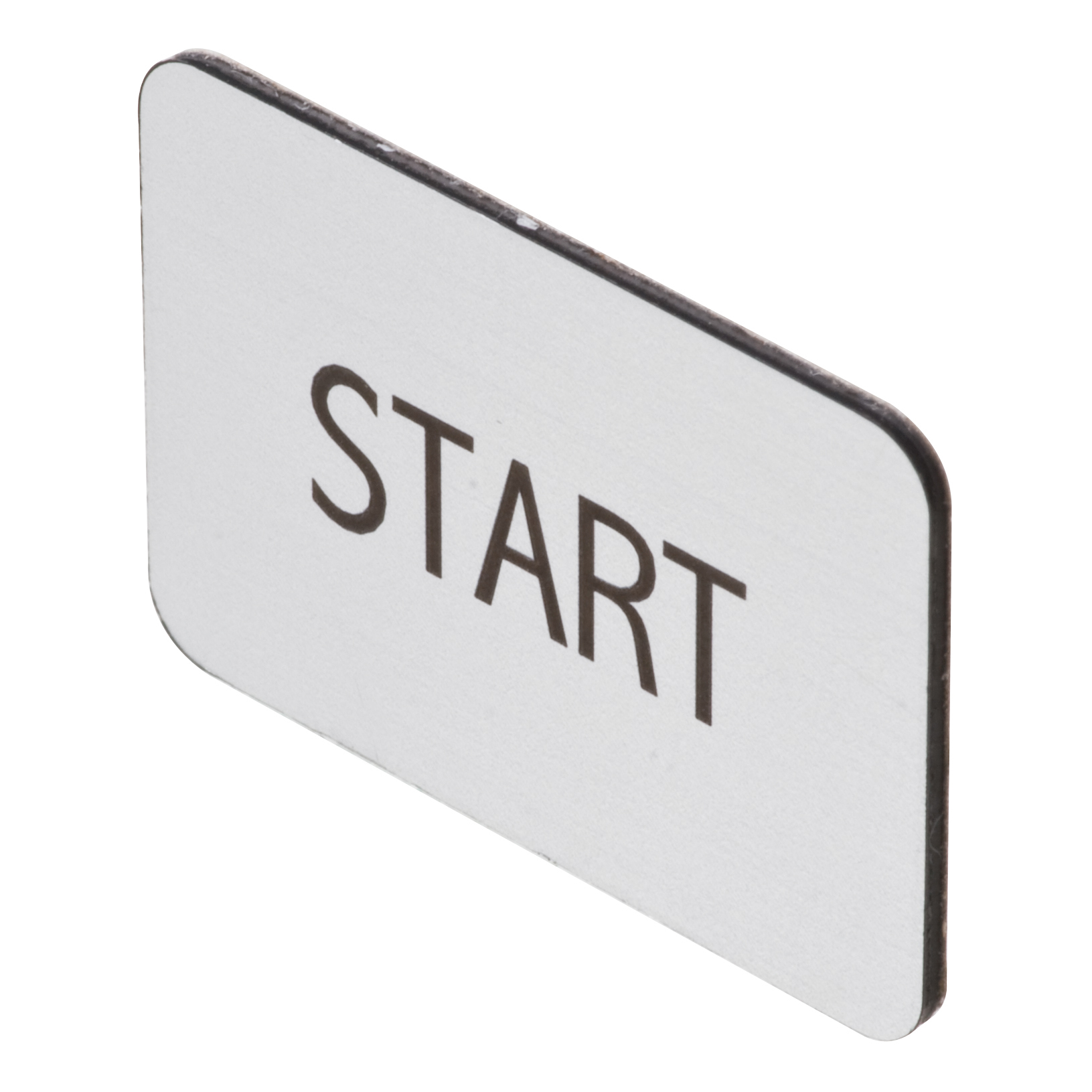 Customized Nameplate - Nameplates - 19 x 24 mm (0.75 x 0.28 inch) - Self-Adhesive - Rectangular - DUX-Basic - Silver - BZ23G