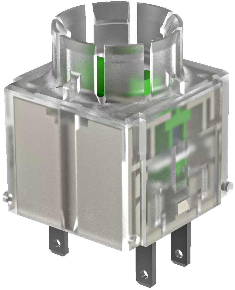 BZII Momentary Contact Block 2xNO with Faston Terminals