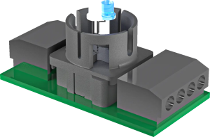 illuminated contact block LED CO gold plated spring clamp 24 V UK CTFS_24W_B Product Image
