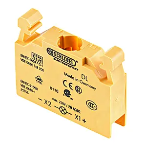 DL Illuminated Yellow Contact Block IP20 for HMI Systems
