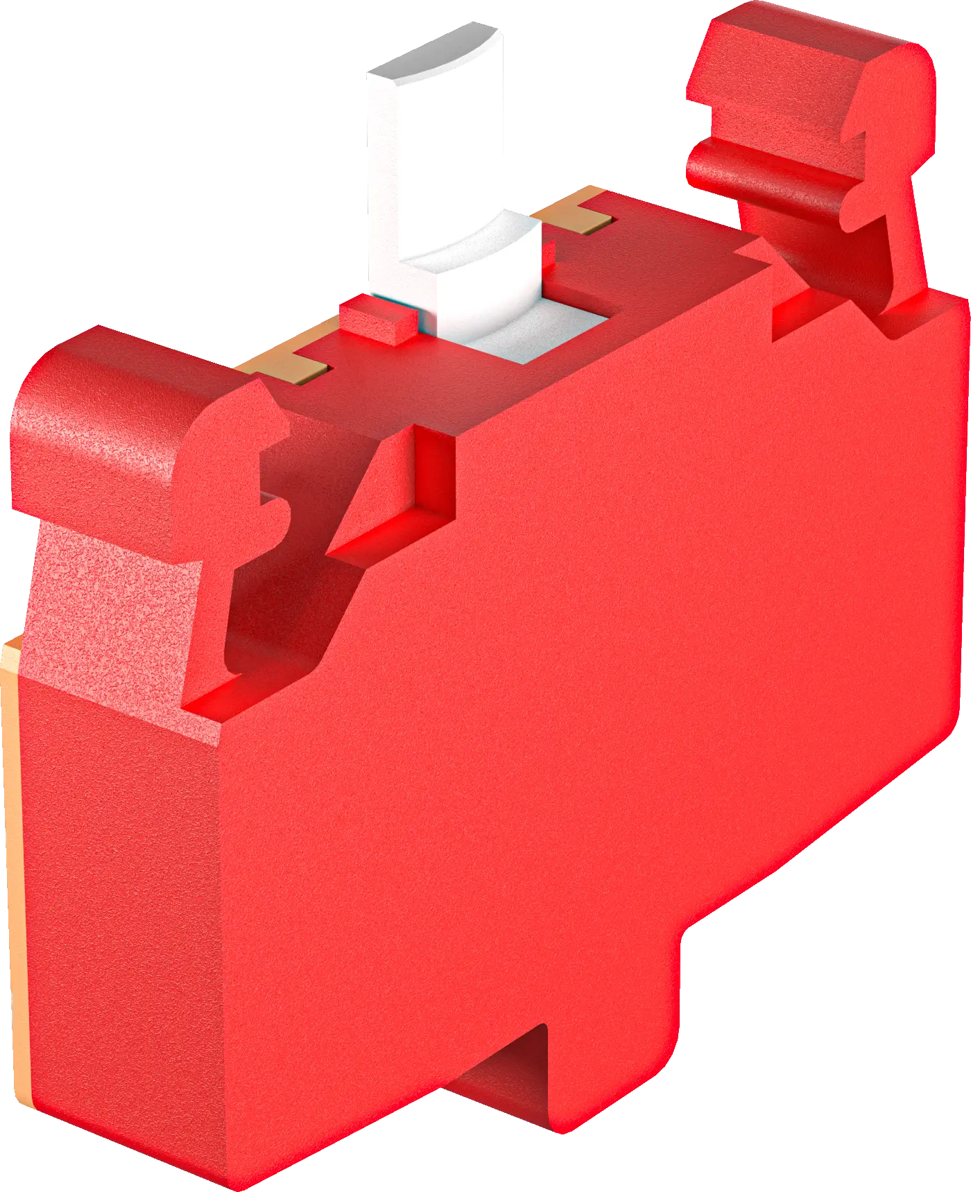 DSTOSDE Red Contact Block 1NO Push-In, IP20, UL Certified