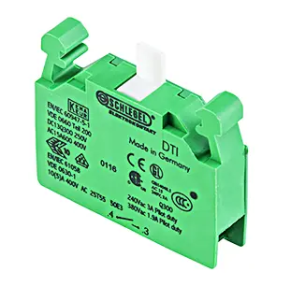 DTI Green Momentary Contact Block IP20 with AgNi Contacts DTI Product Image