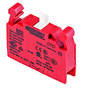 DTO Red Momentary IP20 Contact Block for Industrial Use