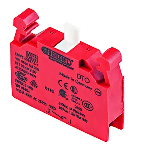 DTO Red Momentary IP20 Contact Block for Industrial Use