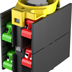 ETR2 Black Momentary Contact Block 2 x NO, 2 x NC for Industrial Use