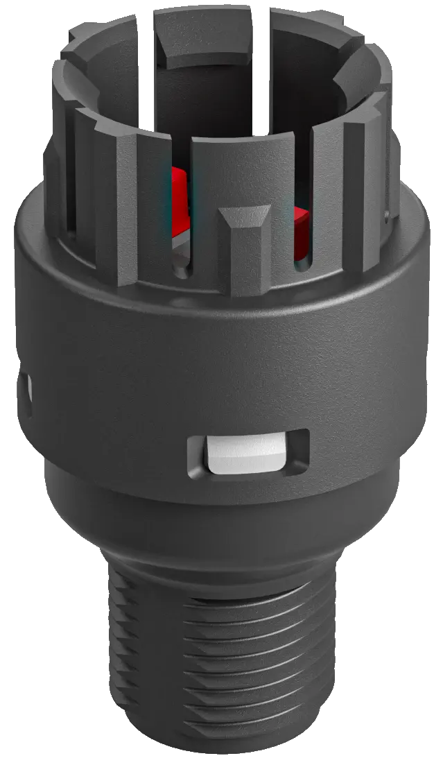 FRTO_C006 Charcoal 4-Pole M12 Contact Block, IP00, EN Certified