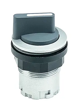 22.3mm IP65 selector head momentary action silver bezel panel use