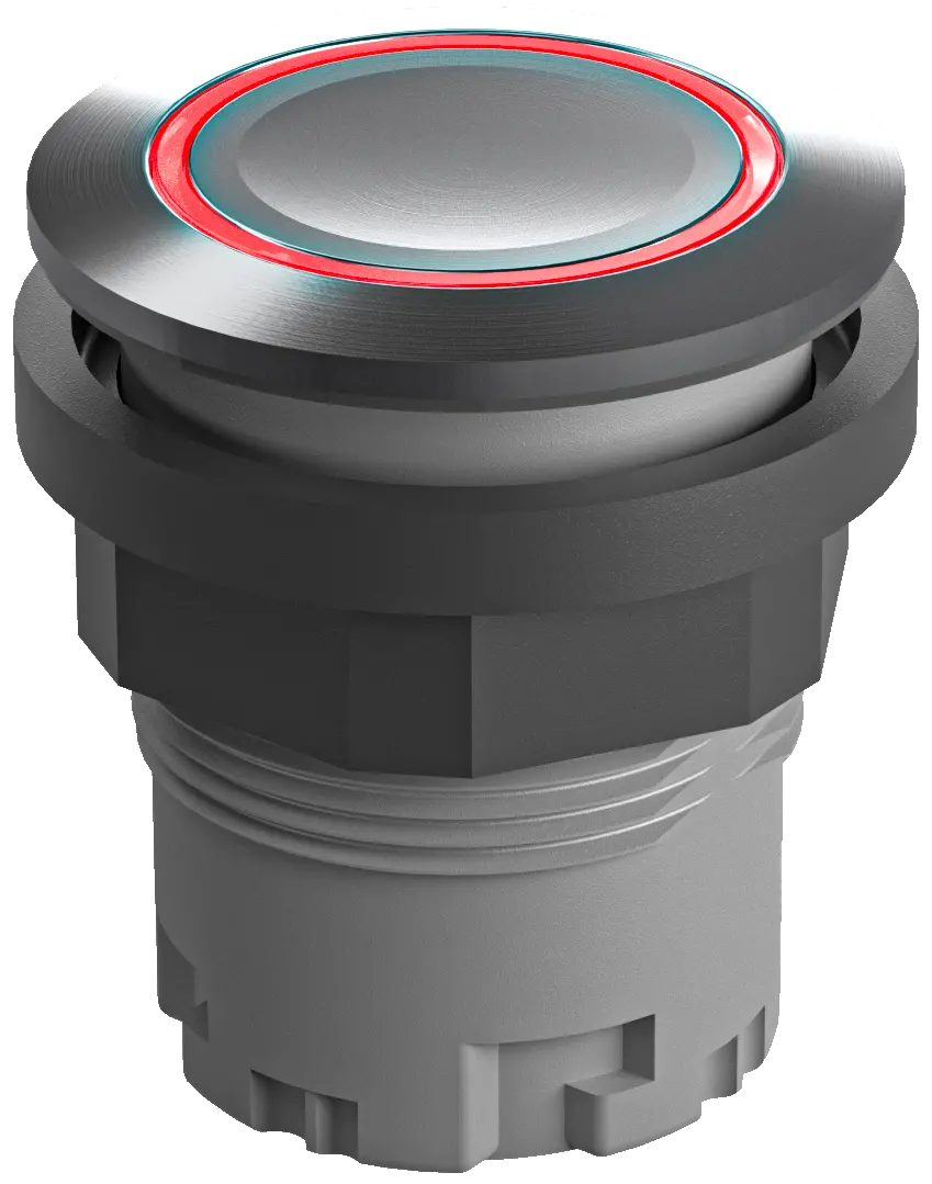 JRVAFLR Round LED Pushbutton Head IP67 Stainless Steel Bezel 22mm