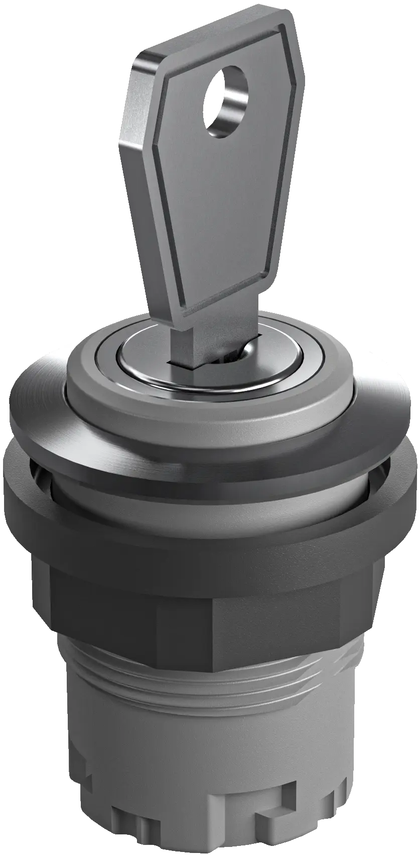 IP65 Round Stainless Steel key-operated switch 22.3 mm maintained
