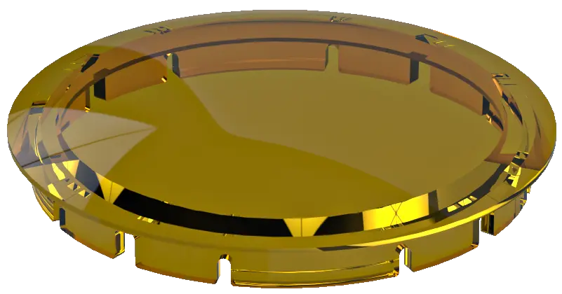 K30DGB Yellow Round Plastic Lens for Industrial Use