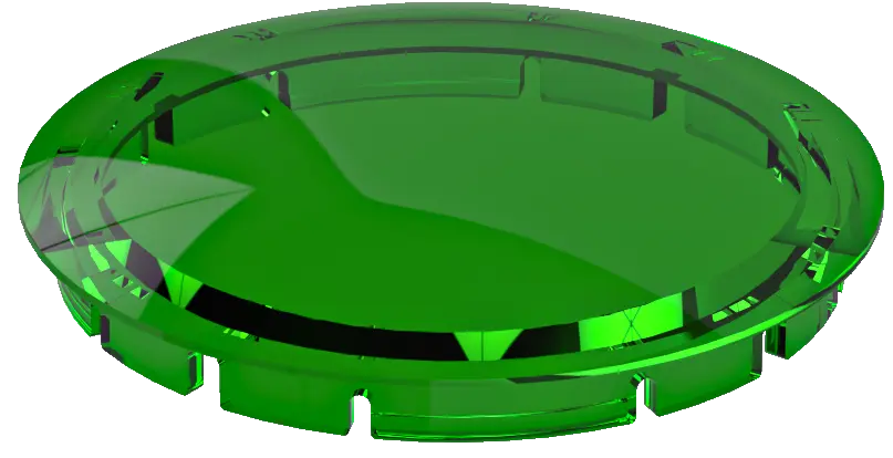 K30DGN Green Round Plastic Lens for Industrial Use