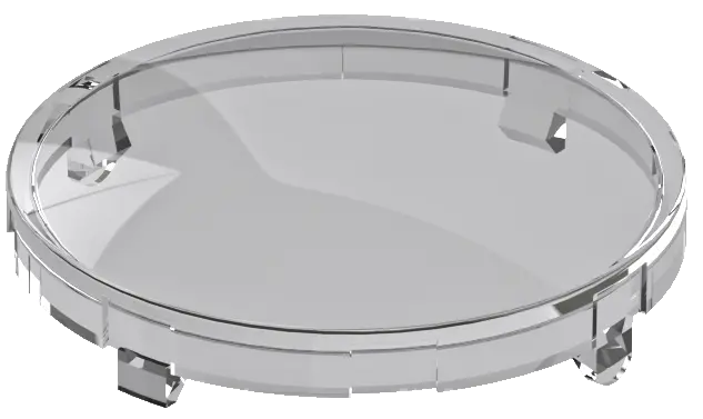 round accessory for pushbuttons for HMI panels easy installs fast