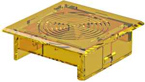 square pushbutton accessory for panels QUARTRON JUWEL series line KF25GB Product Image