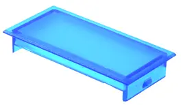 KF50KSBL Lens Blue Rectangular PA12 Panel Indicator Accessory HMI KF50KSBL Product Image
