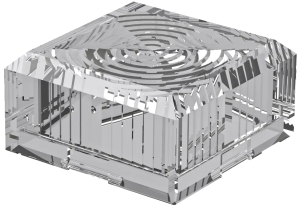 square pushbutton accessory for control panels fast install ready KH25KL Product Image