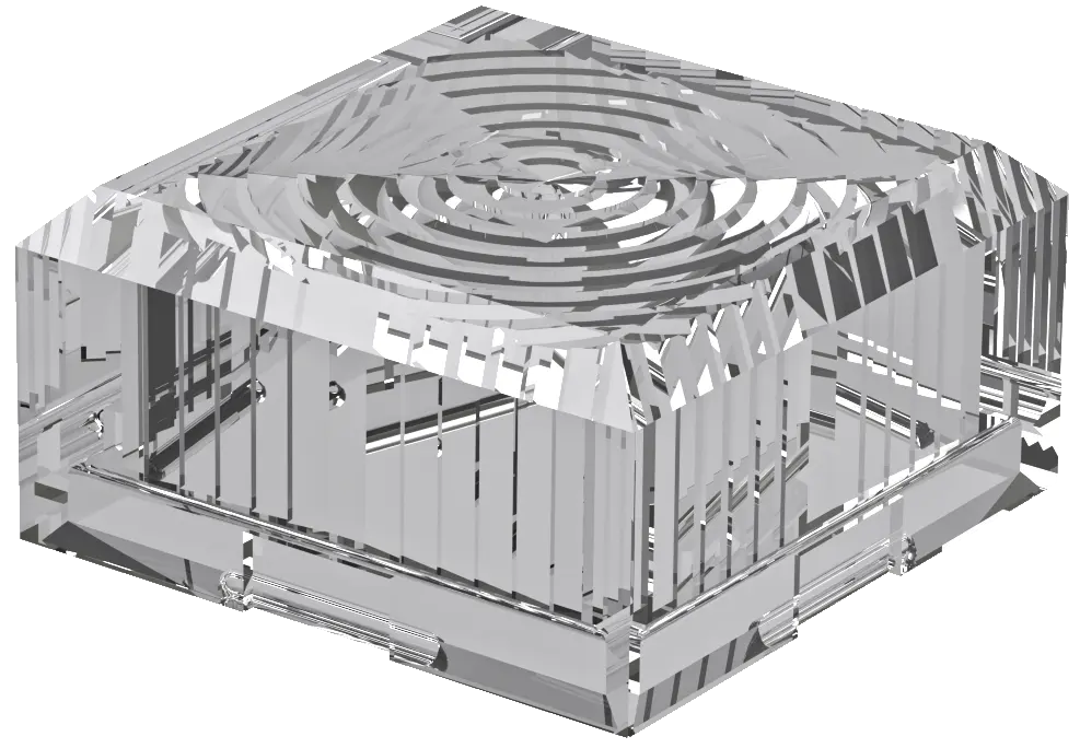 square pushbutton accessory for control panels fast install ready