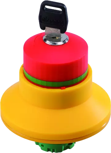 Emergency Stops button rugged latching high visibility UKCA rated