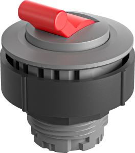 Red toggle head 30.5 mm for HMI panels IP65 UKCA wide temps range KRJK Product Image