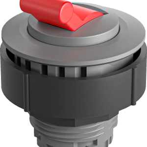 Red toggle head 30.5 mm for HMI panels IP65 UKCA wide temps range KRJK Product Image