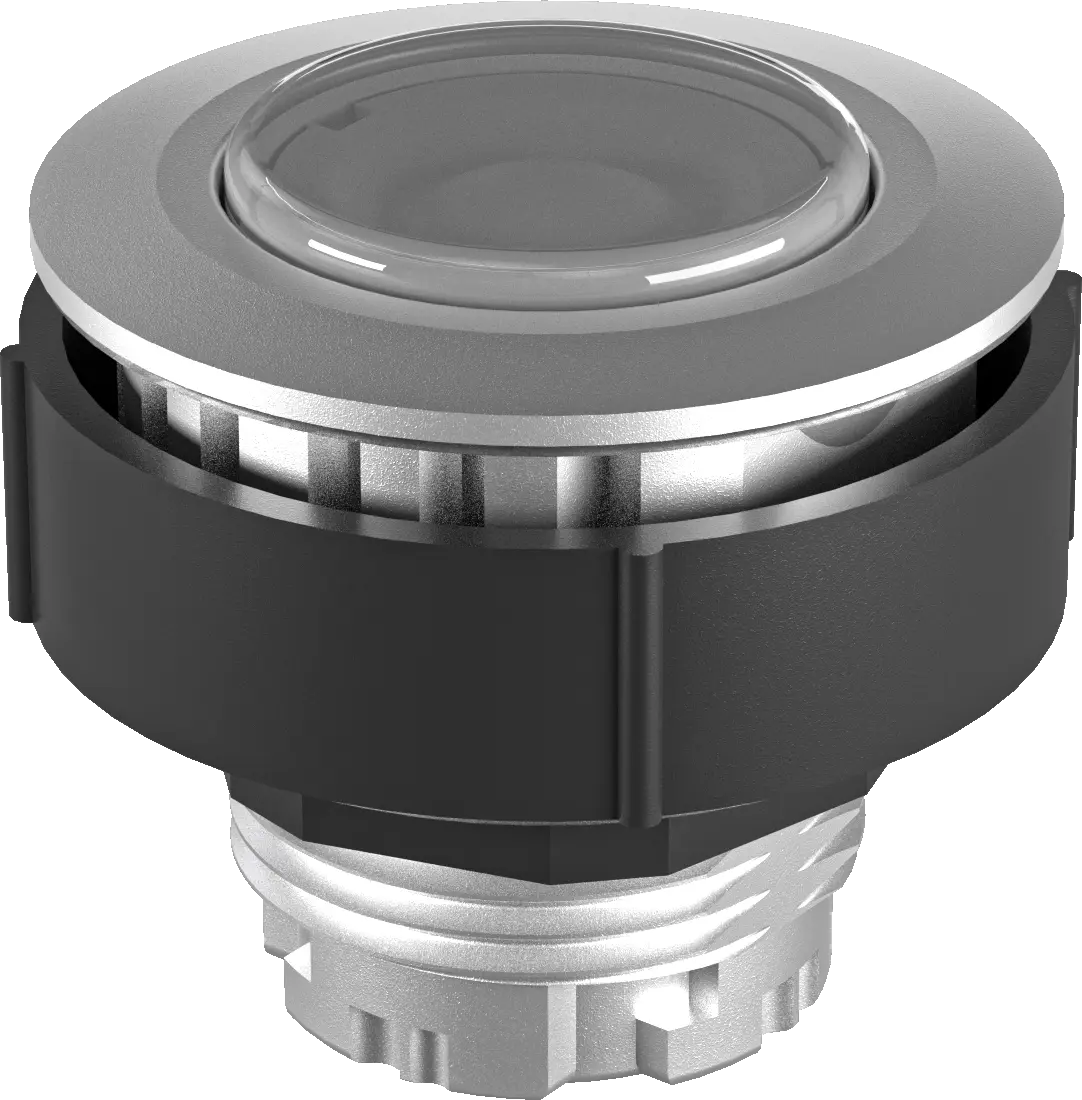 IP67 Illuminated Round Pushbutton 30.5 mm Cutout Silver Bezel 6mm