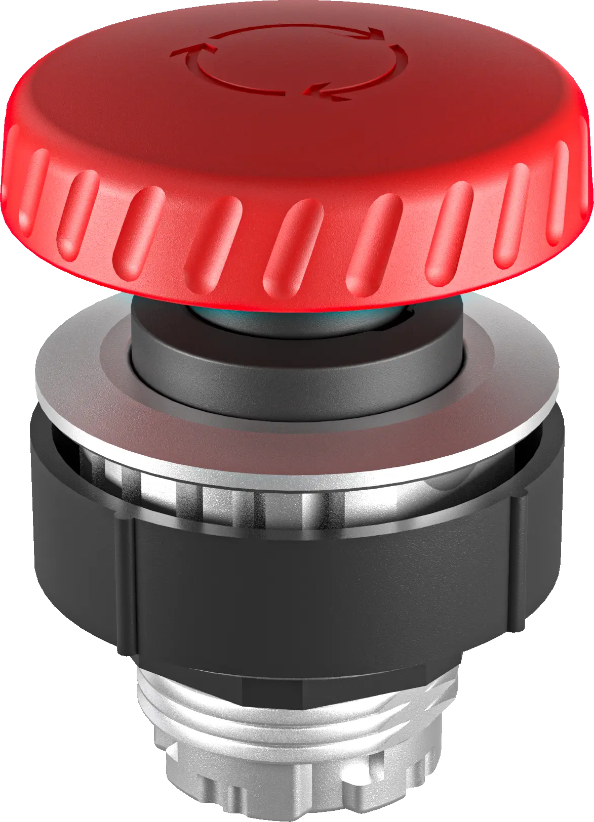 High visibility round mushroom head emergency stop switch button