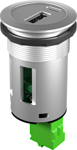 KRJM_2USB_AC_5V Round USB Panel Jack for Industrial Use KRJM_2USB_AC_5V Product Image