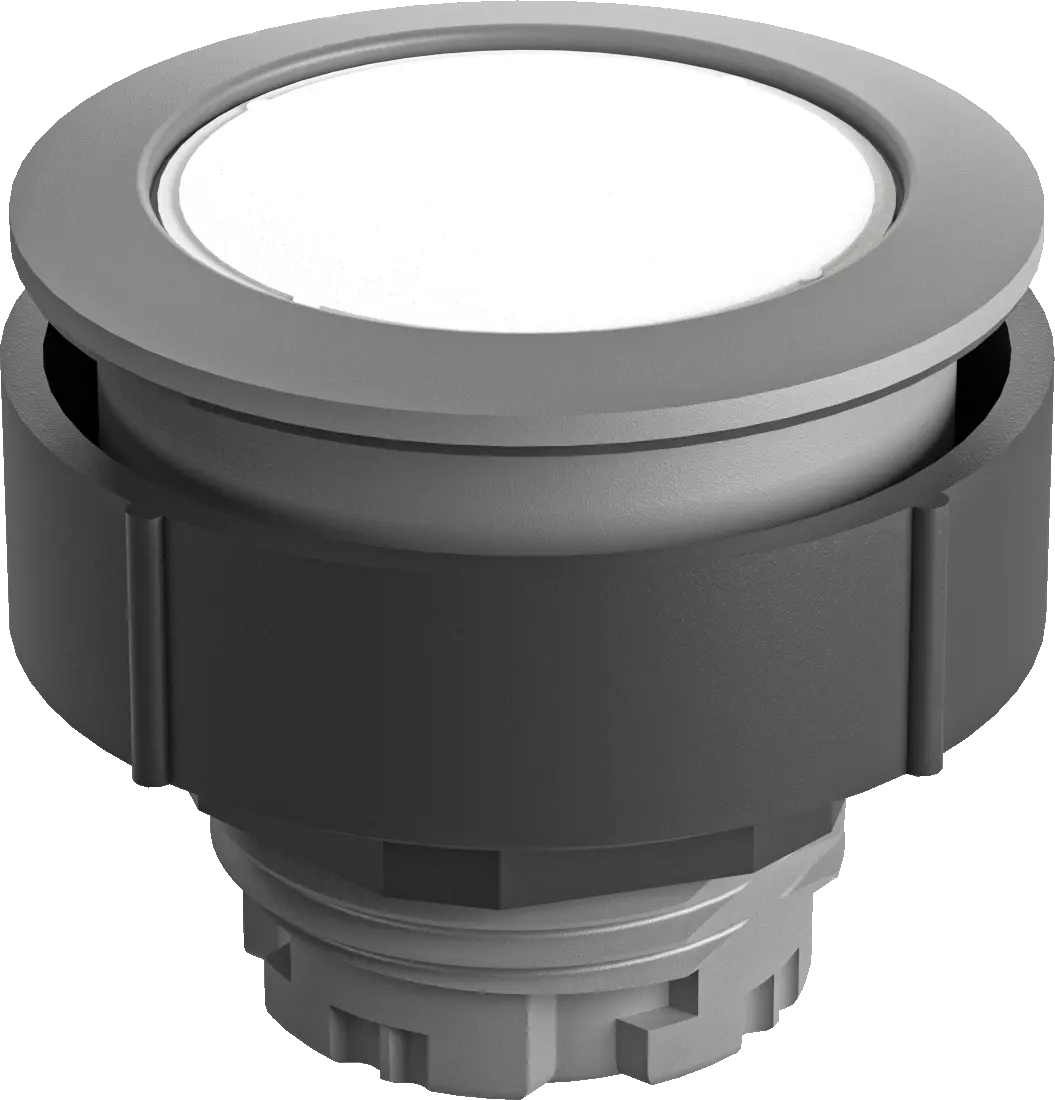 KRJN Illuminated Pilot Light Head Grey, 30.5mm Cutout IP65