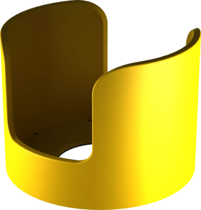 KRSK64 Panel Mount USB Jack Yellow rugged PA66 industrial HMI use KRSK64 Product Image