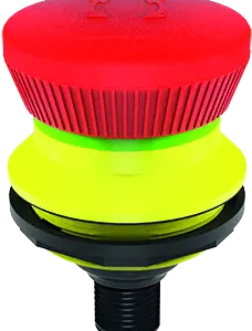 KRVKOO_C111 Emergency Stop Button IP65 M12 two NC 28 mm depth red