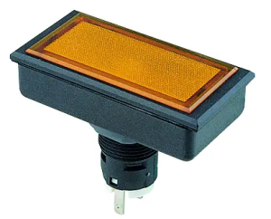 LXJL5 Rectangular Pilot Light IP65 24 x 48 mm Black Bezel Fastons LXJL5 Product Image