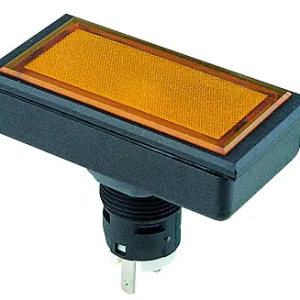LXJL5 Rectangular Pilot Light IP65 24 x 48 mm Black Bezel Fastons